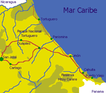 Caribbean Coast map